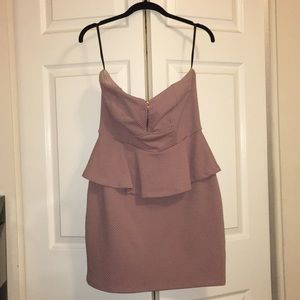 Strapless peplum dress